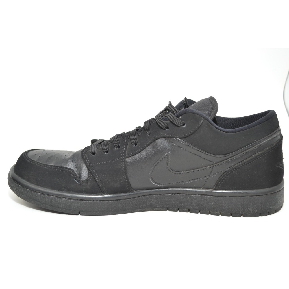Air Jordan 1 Low Shoes Mens Size 10 Black Triple Black 553558-025 Nike Sneakers - Picture 11 of 16